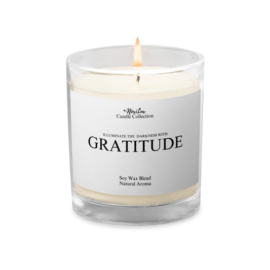 Candle Soy Wax Glass Jar Gratitude Light